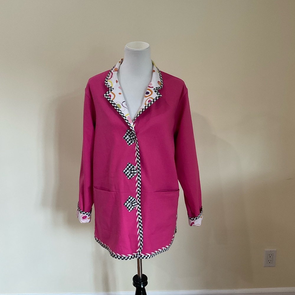 Women’s Koos of Course! Pink Reversible Jacket with Patterned Trim